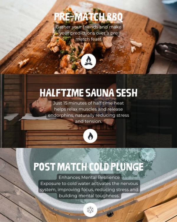 Experience match night, the Kirami way...
Why limit yourself to just viewing the football when you can transform your garden into an exceptional outdoor space for wellness and fun?
🍔 Pre-game: Fire up the BBQ and gather everyone around.
🔥 Half-time: Take some time in the sauna to rejuvenate and recharge.
❄️ Full-time: Celebrate, fingers crossed!🤞with a refreshing cold plunge.
Regardless of whether England claims victory, your garden can emerge as the true champion with a Kirami wellness installation. 🌿
Kick-off is at 5 PM this evening. Let's go, England! 🦁🦁🦁
📞 Eager to design the perfect outdoor entertainment area? Contact the Kirami team at HQ today at 01748 889303.
#KiramiUK #ThreeLions #England #WorldCup #MatchDay #OutdoorLiving #SaunaLife #ColdPlunge #BBQSeason #GardenGoals #OutdoorEntertaining #LuxuryWellness #ComeOnEngland Experience match night, the Kirami way...
Why limit yourself to just viewing the football when you can transform your garden into an exceptional outdoor space for wellness and fun?
🍔 Pre-game: Fire up the BBQ and gather everyone around.
🔥 Half-time: Take some time in the sauna to rejuvenate and recharge.
❄️ Full-time: Celebrate, fingers crossed!🤞with a refreshing cold plunge.
Regardless of whether England claims victory, your garden can emerge as the true champion with a Kirami wellness installation. 🌿
Kick-off is at 5 PM this evening. Let's go, England! 🦁🦁🦁
📞 Eager to design the perfect outdoor entertainment area? Contact the Kirami team at HQ today at 01748 889303.
#KiramiUK #ThreeLions #England #WorldCup #MatchDay #OutdoorLiving #SaunaLife #ColdPlunge #BBQSeason #GardenGoals #OutdoorEntertaining #LuxuryWellness #ComeOnEngland