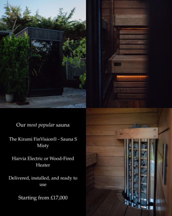 Meet our bestselling Kirami FinVision® Misty S Sauna
Small in size, big on relaxation.
Beautifully crafted in Finland and designed for 2–4 people, the Misty S brings authentic Finnish sauna experiences straight to your garden.
🔥 Wood-fired or electric, the choice is yours!
🌿 Starting from £17,000
🚚 Delivery and installation taken care of by our experienced in-house team.
Whether it's 40 minutes to yourself or quality time with loved ones, there's always a reason to step inside and switch off.
Your very own Finnish sauna awaits.✨
📞Call our friendly team on 01748 889303 to find out more.
#KiramiUK #FinVisionSauna #MistyS #FinnishSauna #OutdoorSauna #SaunaLife #OutdoorWellness Meet our bestselling Kirami FinVision® Misty S Sauna
Small in size, big on relaxation.
Beautifully crafted in Finland and designed for 2–4 people, the Misty S brings authentic Finnish sauna experiences straight to your garden.
🔥 Wood-fired or electric, the choice is yours!
🌿 Starting from £17,000
🚚 Delivery and installation taken care of by our experienced in-house team.
Whether it's 40 minutes to yourself or quality time with loved ones, there's always a reason to step inside and switch off.
Your very own Finnish sauna awaits.✨
📞Call our friendly team on 01748 889303 to find out more.
#KiramiUK #FinVisionSauna #MistyS #FinnishSauna #OutdoorSauna #SaunaLife #OutdoorWellness